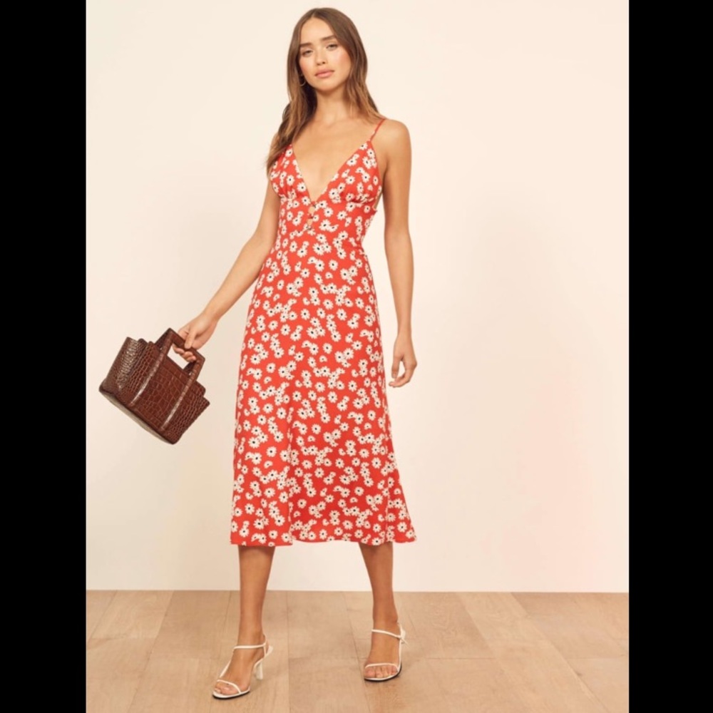 NWOT Reformation Montague Midi Dress